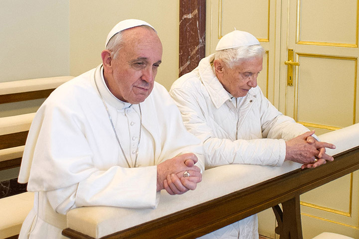 Two popes meet: Two popes meet