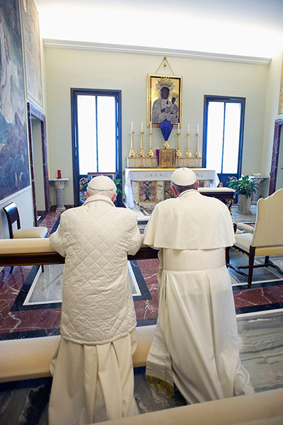 Two popes meet: Two popes meet