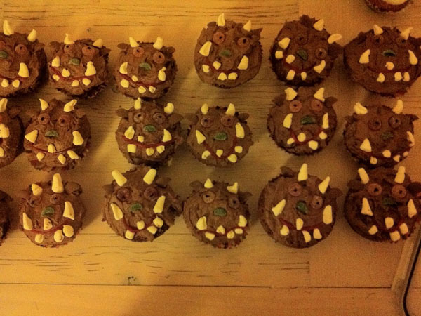 Gruffalo cupcakes