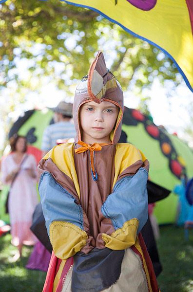 Adelaide Festival Day 3: Baylih, 6, from Adelaide wears an owl costume before the Nylon Zoo parade