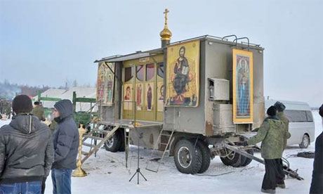 Church-in-a-box … A Russian military Orthodox chapel