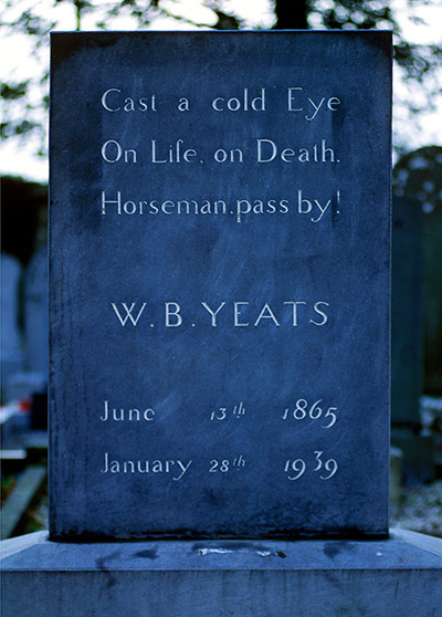 Readers' 10: The grave stone of William Butler Yeats