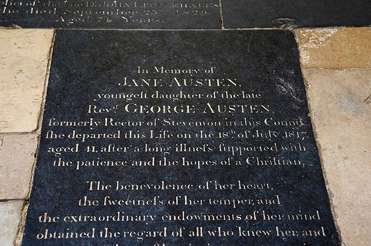 Readers' 10: Grave of the novelist Jane Austen 