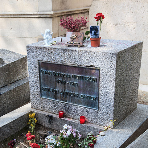 Readers' 10: Grave of Jim Morrison in Pere Lachaise Cemetery, Paris