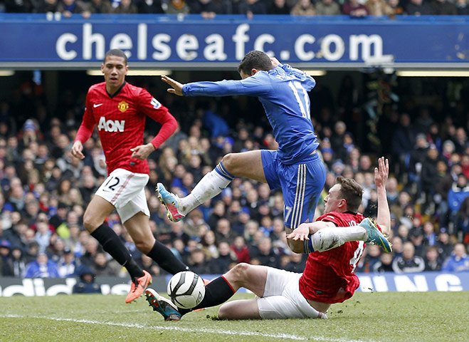 Chelsea v Man United: Hazard and Jones