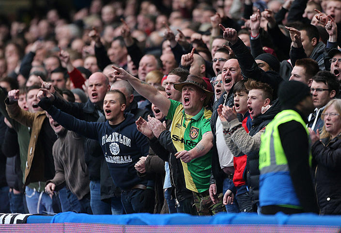 Chelsea v Man United: Manchester United fans