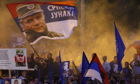 Pro-Mladic supporters demonstrate In Belgrade