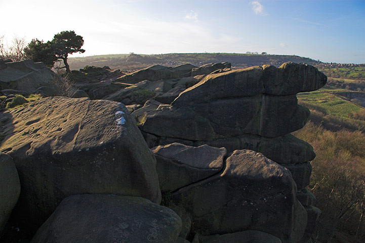 Cottages Derbyshire: Black Rock, High Peak Trail, Peak District, Derbyshire, England