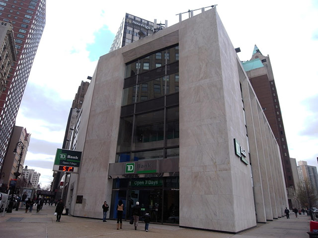 Jackie Robinson: Bank exterior