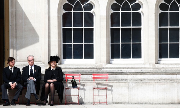 Guests Relax Outside The Guildhall In The City Of London At A Reception