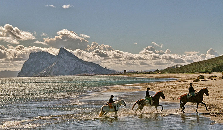 beenthereapril: horseriding on Alcaidesa beach, southern Spain