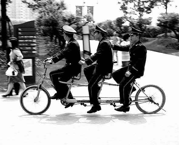 beenthereapril: A bicycle made for three, Shanghai