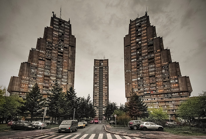 beenthereapril: tower blocks, Belgrade, Serbia