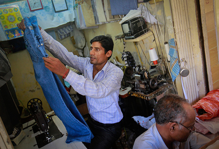 from the agencies: When not pursuing his acting career, Ram works in a tailor's in Mumbai