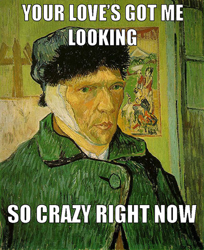 Beyonce Art History: Van Gogh, “Self-Portrait With a Bandaged Ear”/Beyonce, “Crazy in Love”
