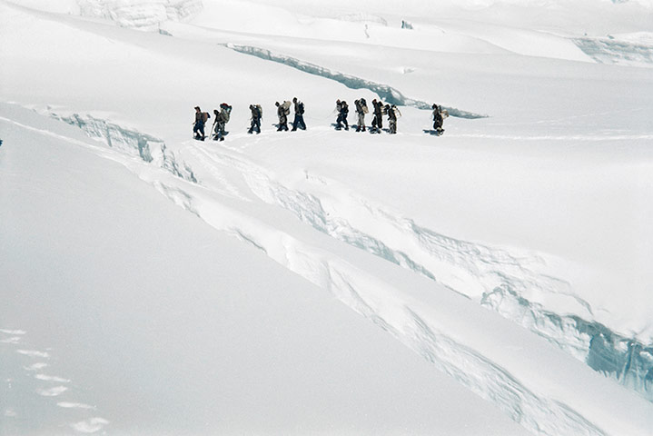 everest: Everest expedition sherpas make their way across the Western Cwm