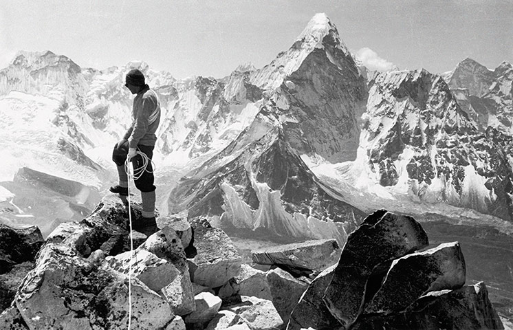 everest: Tenzing Norgay on the summit of Chukhung Peak