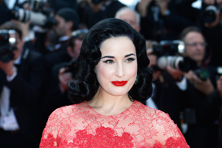 Cannes 2013: Dita Von Teese arrives for premiere of Behind the Candelabra
