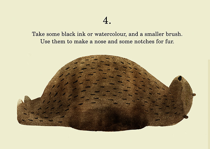 How to draw a bear: Step 4