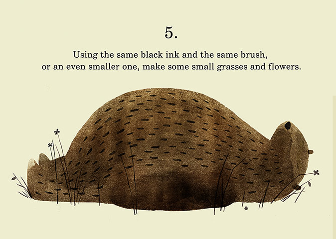 How to draw a bear: Step 5