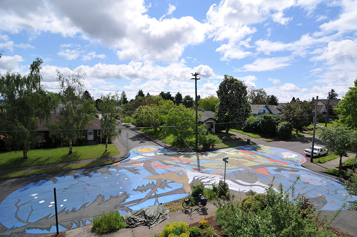 Portland street art: the largest street painting in Portland