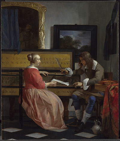 Vermeer and Music: A Man and a Woman seated by a Virginal