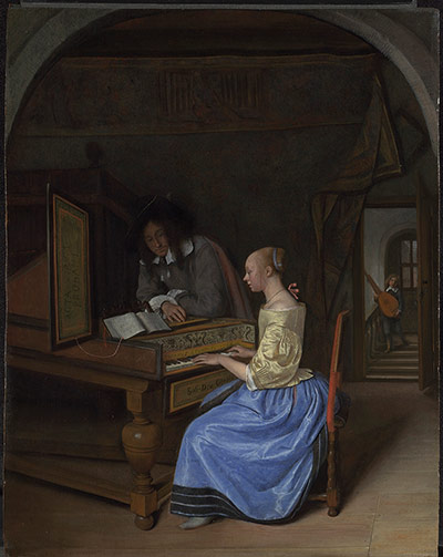 Vermeer and Music: A Young Woman playing a Harpsichord to a Young Man
