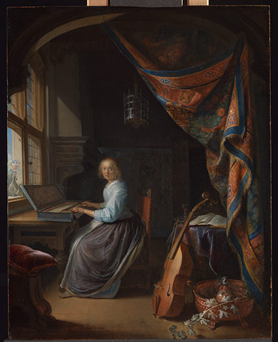 Vermeer and Music: A Woman playing a Clavichord