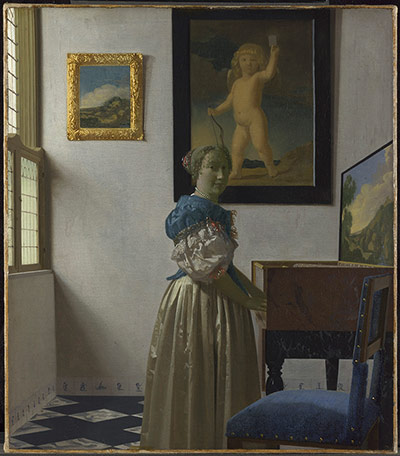 Vermeer and Music: A Young Woman standing at a Virginal