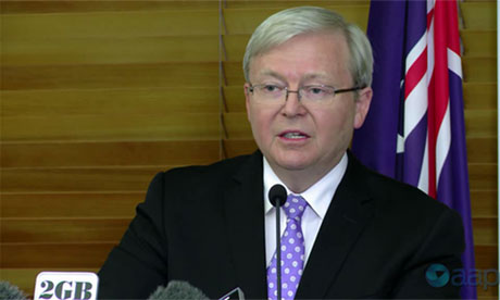 Kevin Rudd announces leadership challenge