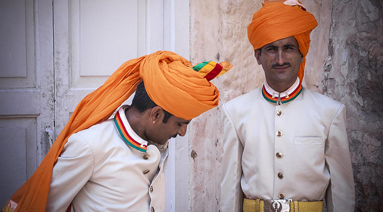 May photo comp: wo young members of India's Kshatriya warrior caste in ceremonial dress