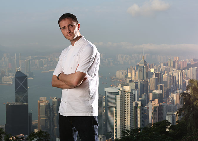 Jason Atherton: Jason Atherton on the Peak overlooking Hong Kong