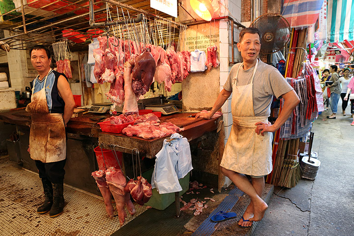 Atherton: Workers in Hong Kong's main meat market