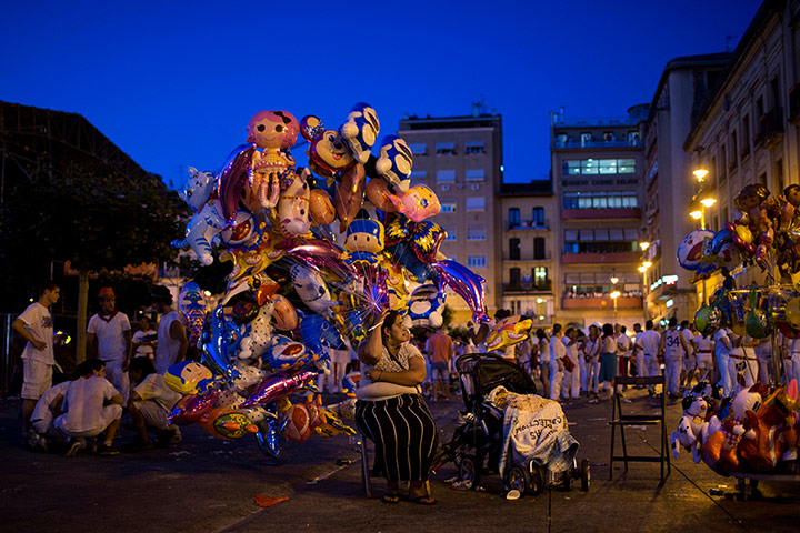 Pamplona Without The Bull: Balloon Seller