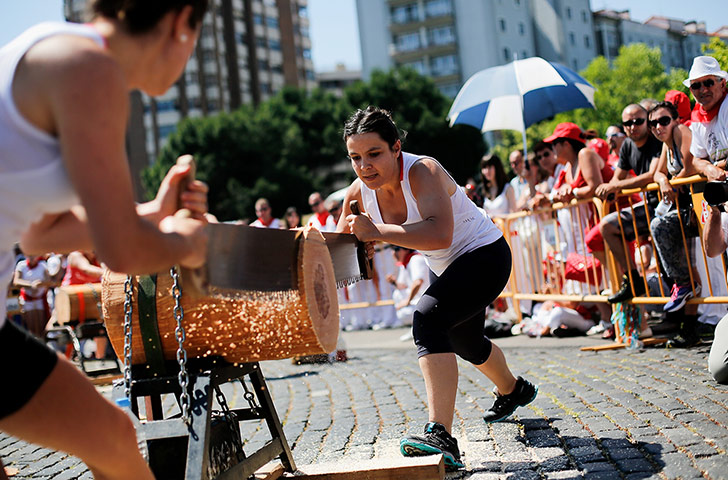 Pamplona Without The Bull: Wood Cutting