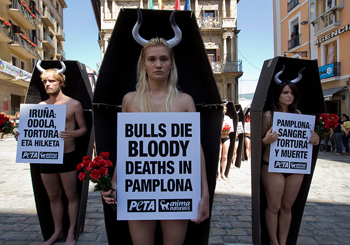 Pamplona Without The Bull: Protest against bullfights in Pamplona