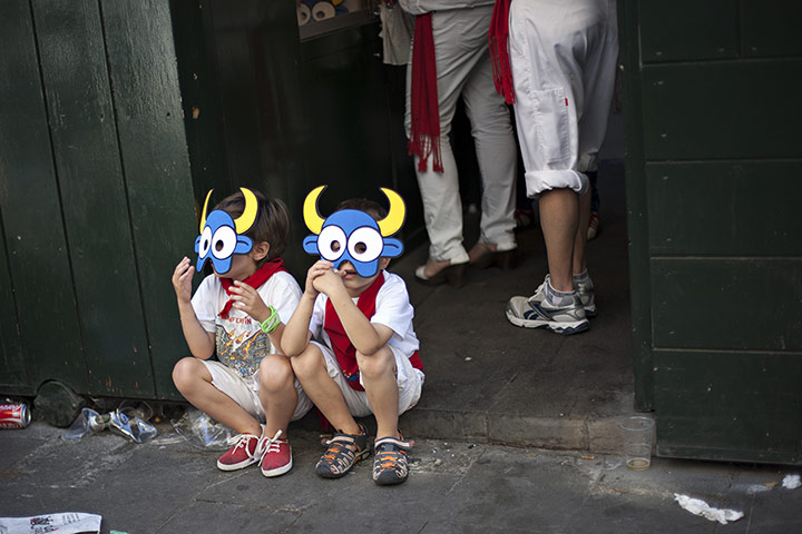 Pamplona Without The Bull: Children in Masks