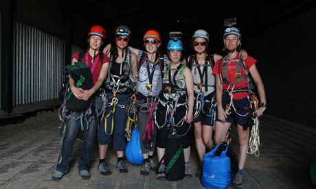 Greenpeace activists before their attempt to climb the Shard