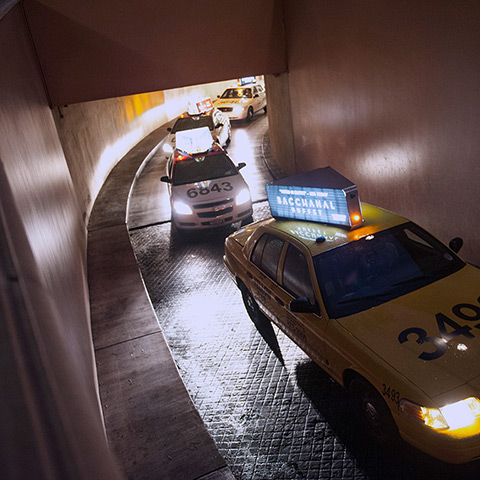 Las Vegas in pictures: taxis in the underpass