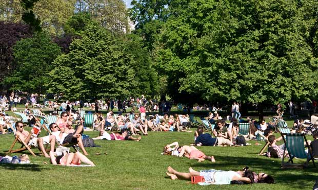 Sun + people = happiness? | Life and style | The Guardian