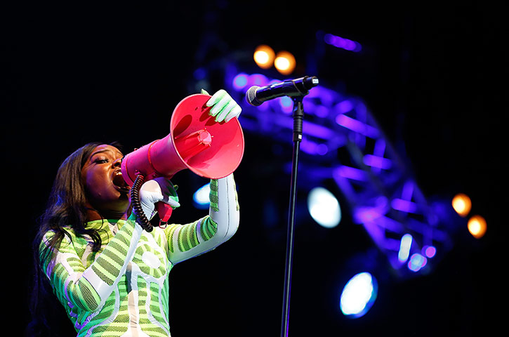 Lovebox: Azealia Banks performs on the main stage on day one of the Lovebox