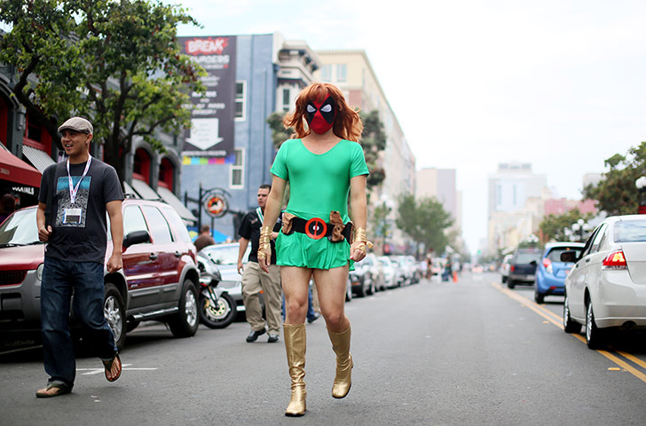 Comicon: Fifth Avenue in San Diego's Gaslamp Quarter during Comic Con