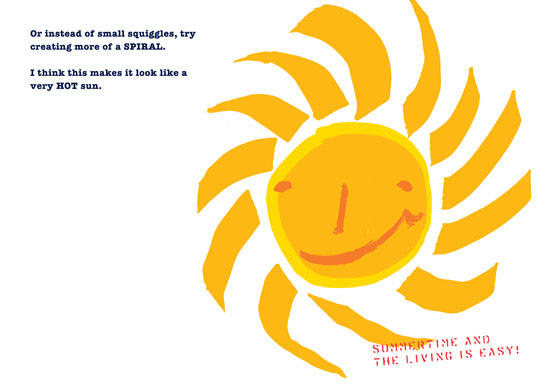 How to draw a sun: step 5