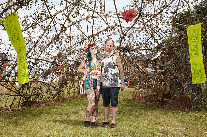 WOMAD vox pops: Hazel aka Miss Pybis (28) and Gareth aka Gary Krishna (33) from Leeds