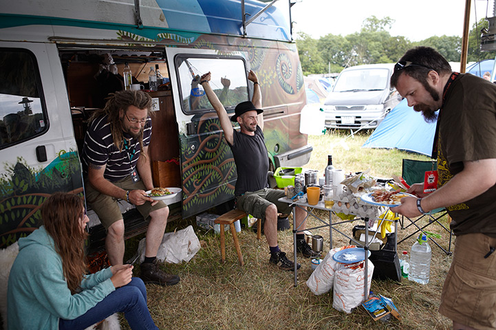 Womad weekend: Breakfast at a camper van