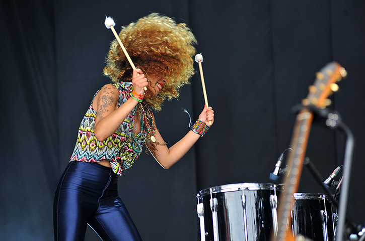 Womad weekend: Flavia Coelho performs on stage during Day 3