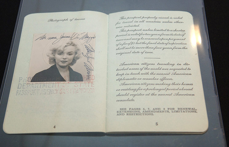 Famous Peoples Passports: Marilyn Monroe