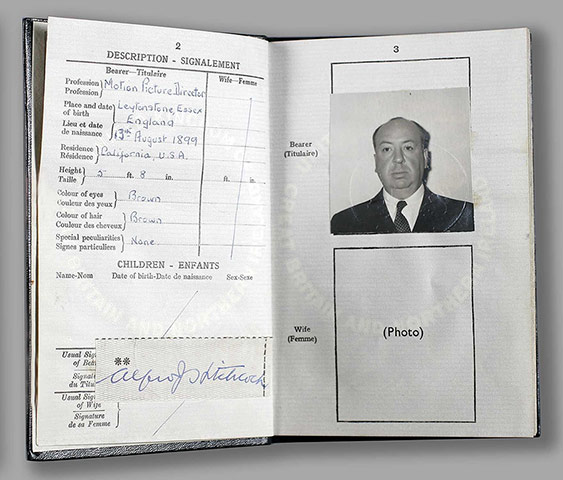 Famous Peoples Passports: Alfred Hitchcock
