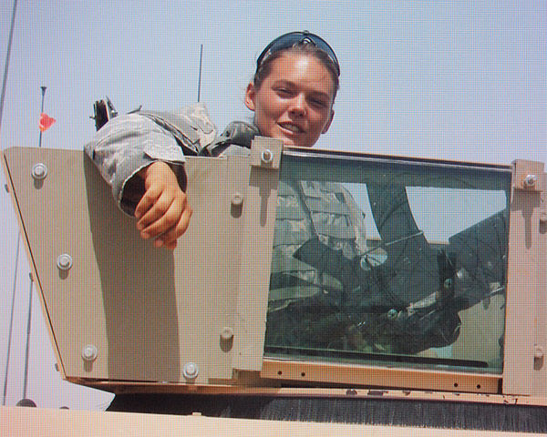 Love and War: In turret by Charles Adkins, unknown location, Iraq, 2006