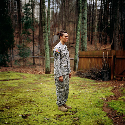 Love and War: Wearing army uniform for me, Kennesaw, Georgia, 2008